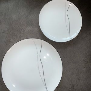 Dinner and salad plate set, 8 sets